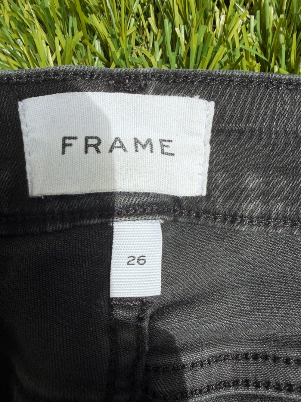 Frame Denim Washed Black Le High Skinny Jeans size 26